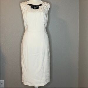 Laundry By Shelli Segal White Dress with Black Detail